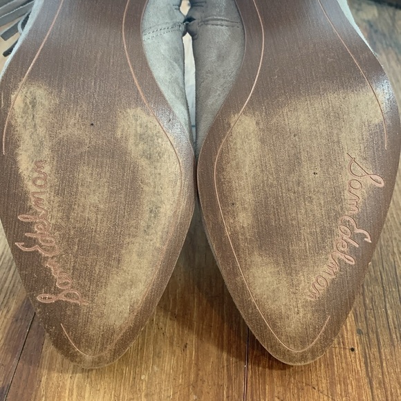 Sam Edelman | Rudie Tan Suede Fringe Tassel Studded Zip Slip On Ankle Boots 7M - Picture 15 of 17